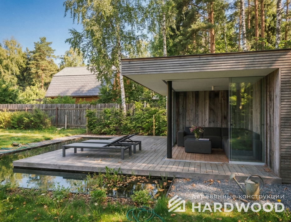 Беседка в современном стиле №78 - фото 2240